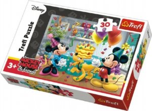 Puzzle Mickey a Minnie slaví narozeniny Disney 27x20cm 30 dílků