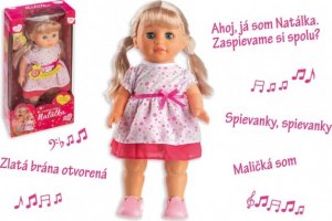 Panenka Natálka chodiaci a slovensky spievajúc plast 42cm na batérie so zvukom