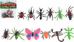 Hmyz/zvířátko mini plast 4-8cm 12 ks