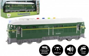Lokomotiva/Vlak zelená plast 35cm na baterie se zvukem se světlem