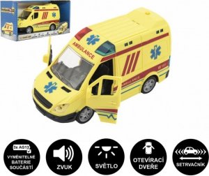 Auto ambulance plast 20cm na setrvačník na baterie se zvukem se světlem