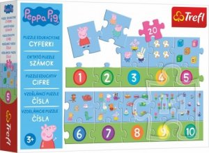 Puzzle vzdělávací Čísla Prasátko Peppa/Peppa Pig 20 dílků 117x19,5cm