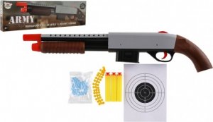 Brokovnice/puška 46cm plast + vodní kuličky 6mm,pěnové náboje, gumové kul.