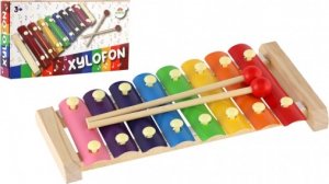 Xylofon dřevo/kov 24cm s paličkami