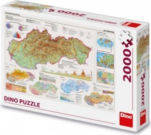 Puzzle Mapa Slovenska 97x69cm 2000 dílků