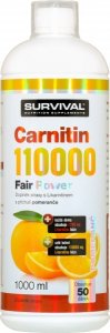 Carnitin 110000 Fair Power - 1000 ml, pomeranč