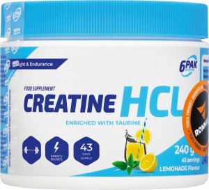 Creatine HCl, 240 g, limonáda