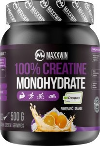 100 % Creatine Monohydrate Creapure, 500 g, pomeranč
