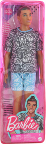 Barbie model ken - tričko s kašmírovým vzorem HJT09