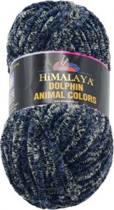 Příze DOLPHIN animal color - 100g / 90 m - zvířecí kůže - modrá, šedá
