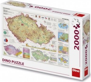 Puzzle Mapa České Republiky 97x69cm 2000 dílků