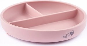 Silikonový protiskluzový talíř s přísavkou Baby in world, růžový
