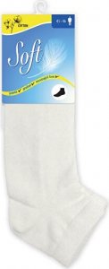 Pánské ponožky se zdravotním lemem nízké - bílé, 43 - 46
