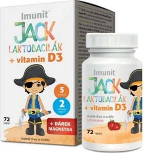 Imunit Jack Laktobacilák + vitamín D3, 72 tablet