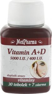 Vitamín A + D (5000 I.U./400 I.U.) 30 tob. + 7 tob. ZDARMA