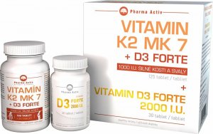 Vitamín K2 MK7 + D3 FORTE 125 tbl. + Vitamín D3 Forte 30 tbl.