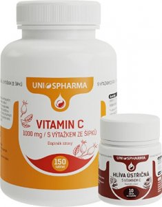 Vitamín C 1000 mg se šípkem 150 tbl. + Hlíva 10 tbl.