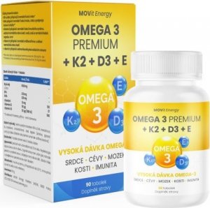 Omega 3 Premium + K2 + D3 + E, 90 tobolek