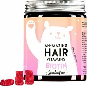 Vitamíny pro zdravé vlasy s biotinem bez cukru Ah-mazing 60 ks