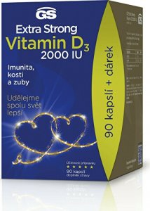 GS Extra Strong Vitamin D3 2000 IU 90 kapslí edice 2022