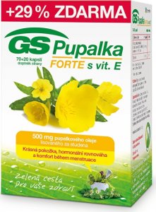 GS Pupalka Forte s vitaminem E 70 + 20 kapslí