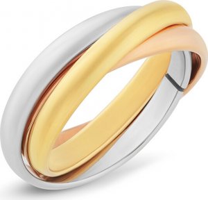 Ocelový tricolor prsten KRS-247, 49 mm