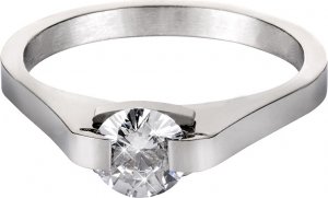 Ocelový prsten s krystalem KRS-088, 49 mm