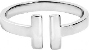 Otevřený ocelový prsten pro ženy, 52 mm
