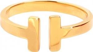Otevřený pozlacený prsten z oceli, 52 mm