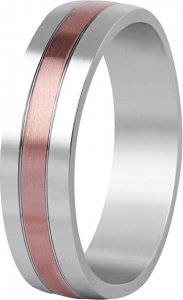 Bicolor prsten z oceli SPP10, 52 mm