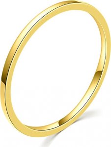 Minimalistický pozlacený prsten R0001984, 45 mm