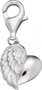 Stříbrný přívěsek na náramek Srdce s křídlem ERC-HEARTWING