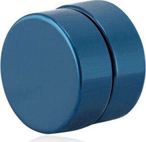 Modrá magnetická single náušnice 2v1 (pecka, mini brož) VSE6018BL-PET