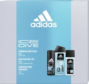 Ice Dive - deodorant s rozprašovačem 75 ml + sprchový gel 250 ml + deodorant ve spreji 150 ml