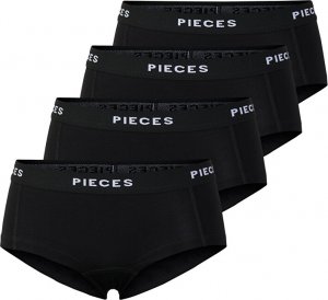 4 PACK - dámské kalhotky Boxer PCLOGO 17106857 Black, L