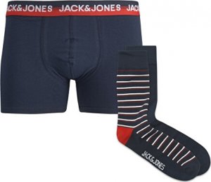 Pánská sada - boxerky a ponožky JACMAZON 12210741 Navy Blazer Navy Blazer - Navy Blazer, L