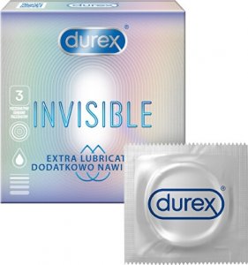 Kondomy Invisible Extra Lubricated, 3 ks