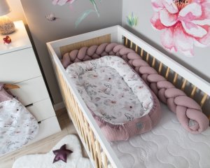 Baby Nellys Sada komplet oboustranné hnízdečko Vafel, 60 x 90 cm - Magnólie