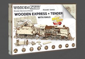 Puzzle 3D Vlak + vagon, dřevěné