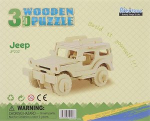 Dřevěné 3D puzzle - Jeep