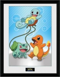 Pokémon Zarámovaný plakát - Kanto Starters