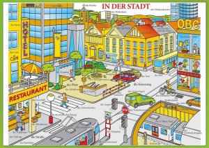 In der Stadt / Ve městě - Naučná karta