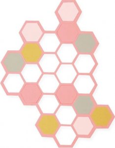 Thinlits vyřezávací kovové šablony - hexagony 2 ks