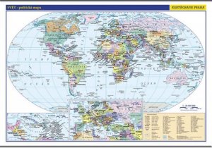 Svět - školní nástěnná politická mapa 1:26 mil./136x96 cm