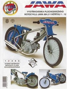 Plochodrážní motocykl JAWA 884.5/ papírový model (Čihák Miloš)