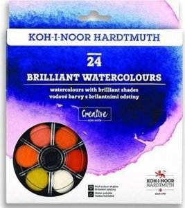 Koh-i-noor vodové barvy/vodovky BRILLIANT kulaté 24 barev