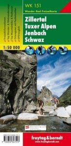 WK 151 Zillertal, Tuxské Alpy, Jenbach, Schwaz 1:50 000 / turistická mapa