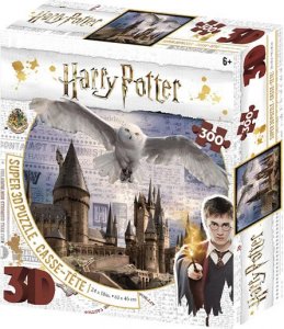 Harry Potter 3D puzzle - Bradavice a Hedvika 300 dílků
