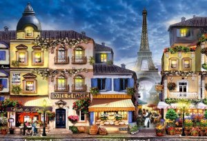 Puzzle Snídaně v Paříži 2v1, dřevěné, 300 dílků