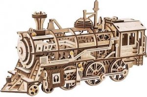 Dřevěné 3D puzzle - Lokomotíva mechanická